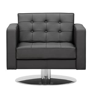 Fauteuil pivotant Chelsea Cuir véritable Cuir véritable Gad : Anthracite