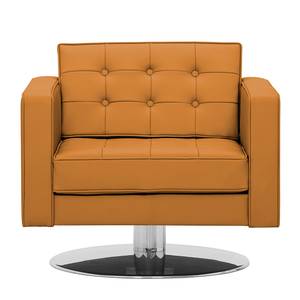 Fauteuil pivotant Chelsea Cuir véritable Cuir véritable Gad : Cognac I