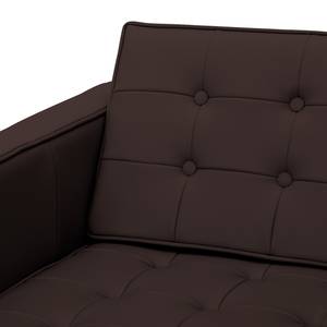 Fauteuil pivotant Chelsea Cuir véritable Cuir véritable Gad : Marron foncé