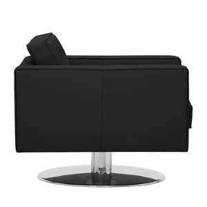 Fauteuil pivotant Chelsea Cuir véritable Cuir véritable Gad : Noir