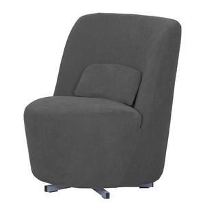 Draaifauteuil Crayford geweven stof - Grijs