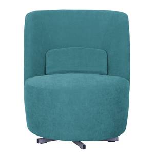 Draaifauteuil Crayford geweven stof - Petrolblauw