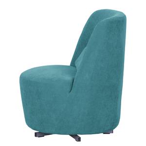 Draaifauteuil Crayford geweven stof - Petrolblauw