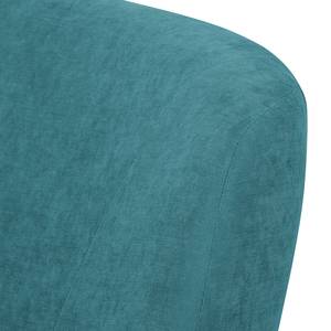 Fauteuil pivotant Crayford Tissu - Bleu pétrole