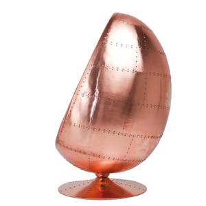 Fauteuil pivotant Eye Ball Copper Acier / Imitation cuir Cuivre Marron