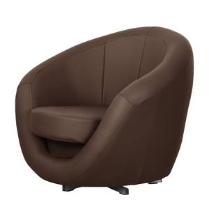 Fauteuil pivotant Marvin Imitation cuir - Marron