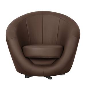 Fauteuil pivotant Marvin Imitation cuir - Marron