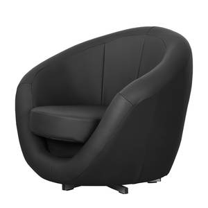 Fauteuil pivotant Marvin Imitation cuir - Noir