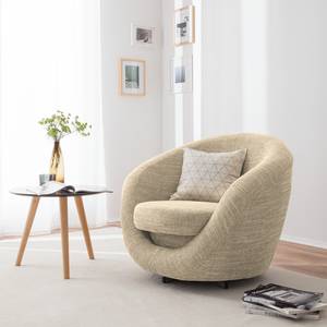 Draaifauteuil Marvin structuurstof - Crème