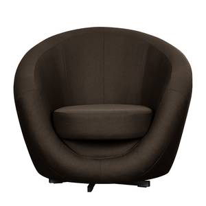 Draaifauteuil Marvin bruin geweven stof