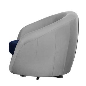 Fauteuil Marvin Tissu - Gris / Bleu foncé