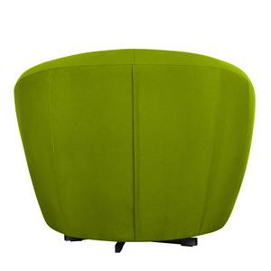 Draaifauteuil Marvin groene geweven stof/donkerbruin