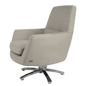 Fauteuil pivotant Oliver I Cuir véritable - Gris