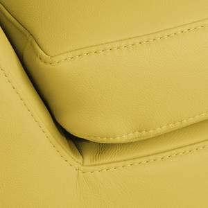 Fauteuil pivotant Oliver I Cuir véritable - Jaune