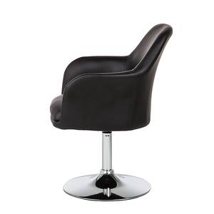 Fauteuil pivotant Paula Cuir synthétique noir