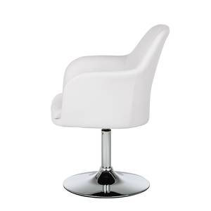 Fauteuil pivotant Paula Cuir synthétique blanc