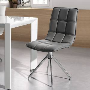 Chaises pivotantes Gedeon (lot de 2) Imitation cuir - Gris