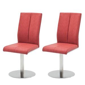 Chaises pivotantes Sayreville (lot de 2) Rouge