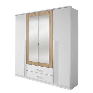 Armoire à portes battantes Krefeld Blanc alpin / Chêne de Sonoma - 136 cm - 3 portes