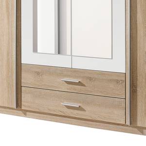 Armoire à portes battantes Krefeld Avec miroir Imitation chêne de San Remo / Blanc alpin 91 cm