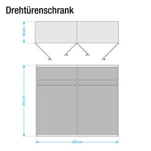 Draaideurkast Grof gezaagd eikenhouten look