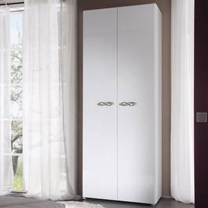 Drehtürenschrank Ambrosia Hochglanz Weiß - 81 x 240 cm - 2 Türen - Ohne Kranzblende - Ohne Spiegeltür/-en