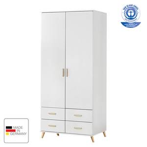 Armoire à portes battantes Annett Blanc alpin / Frêne de Coimbra - Largeur : 91 cm