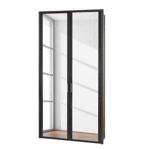 Draaideurkast Arizona Sleep Havanna - Breedte: 100 cm - 2 deuren - Met passe-partout lijst - Zonder verlichting - 2 spiegeldeuren