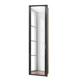 Armoire à portes battantes Arizona Sleep Havanne - Largeur : 51 cm - 1 porte - Avec cadre passepartout - Avec éclairage - 1 miroir