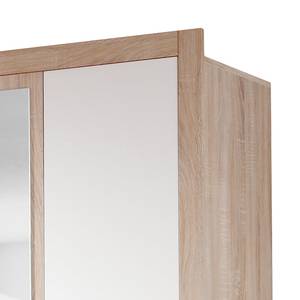 Armoire à portes battantes Axel Imitation chêne de Sonoma / Blanc - Largeur : 121 cm - 3 portes