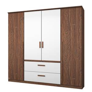 Armoire à portes battantes Bernau Marron / Blanc - Largeur : 181 cm