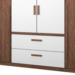 Armoire à portes battantes Bernau Marron / Blanc - Largeur : 181 cm