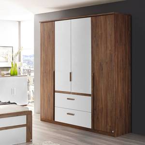 Armoire à portes battantes Bernau Marron / Blanc - Largeur : 181 cm