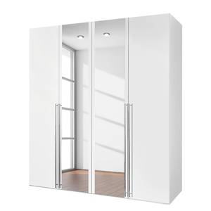 Armoire à portes battantes Brooklyn XIII Blanc alpin / Verre de miroir - 200 x 236 cm