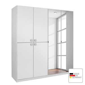 Armoire à portes pivotantes Caria Blanc alpin - Largeur : 181 cm - 6 portes