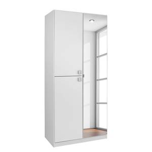 Armoire à portes pivotantes Caria Blanc alpin - Largeur : 91 cm - 3 portes