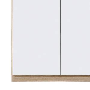 Armoire à portes battantes Case I Blanc alpin / Imitation chêne de Sonoma - 91 cm - 2 portes - Standard