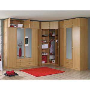 Armoire à portes battantes Case III Imitation hêtre - 136 cm - 3 portes