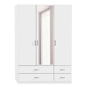 Armoire à portes battantes Case IV Blanc alpin - 136 cm - 3 portes - Largeur : 136 cm - 1 miroir