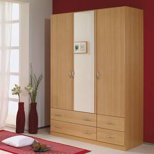 Armoire à portes battantes Case IV Imitation hêtre - 181 cm - 4 portes