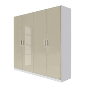 Armoire à portes battantes Celle Blanc alpin / Gris sable brillant - Largeur : 181 cm