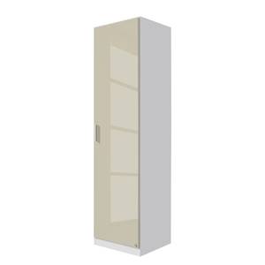 Armoire à portes battantes Celle Blanc alpin / Gris sable brillant - Largeur : 47 cm