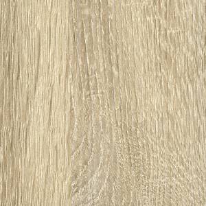 Armoire à portes battantes Celle Imitation chêne de Sonoma / Blanc brillant - Largeur : 136 cm