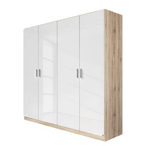 Draaideurkast Celle Sonoma eikenhouten look/hoogglans wit - Breedte: 181 cm