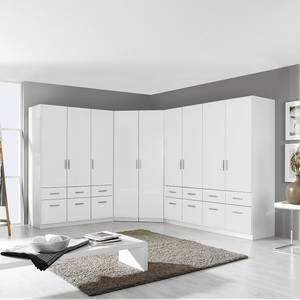 Armoire à portes battantes Celle I Blanc brillant / Blanc alpin - Largeur : 136 cm