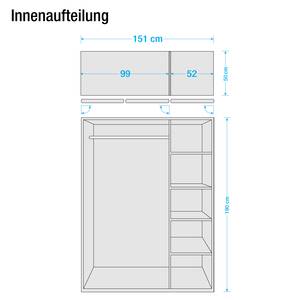 Drehtürenschrank Cergy Alpinweiß/Basalt