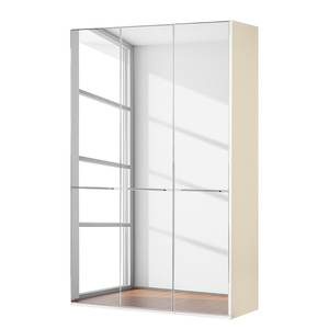 Drehtürenschrank Chicago I Magnolie / Spiegelglas - 150 x 216 cm - 3 Türen