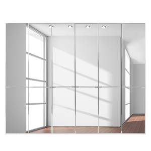 Drehtürenschrank Chicago I Magnolie / Spiegelglas - 300 x 236 cm - 6 Türen