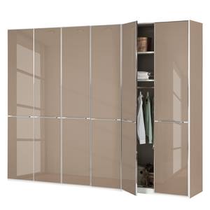 Drehtürenschrank Chicago I Glas Sahara Dunkel - 300 x 216 cm - 6 Türen