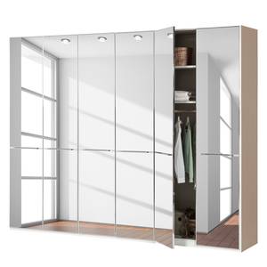 Drehtürenschrank Chicago I Sahara / Spiegel - 300 x 236 cm - 6 Türen